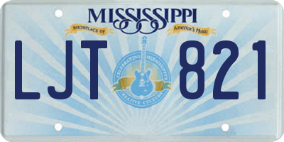MS license plate LJT821