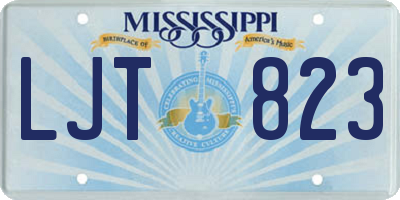 MS license plate LJT823