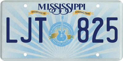 MS license plate LJT825