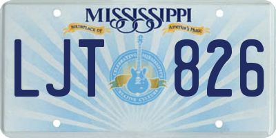 MS license plate LJT826