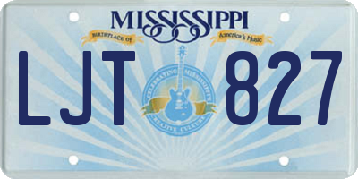 MS license plate LJT827