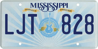 MS license plate LJT828