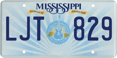 MS license plate LJT829
