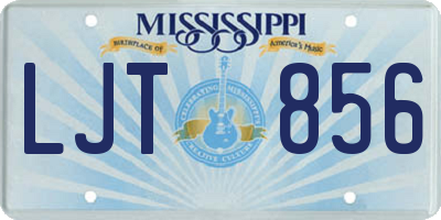 MS license plate LJT856