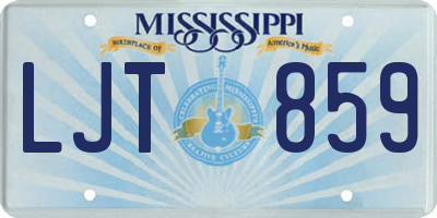 MS license plate LJT859