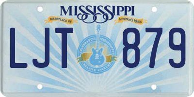 MS license plate LJT879