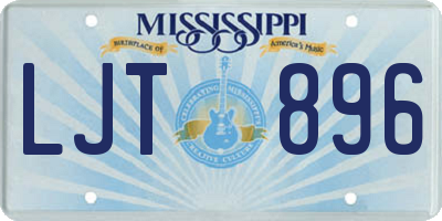 MS license plate LJT896