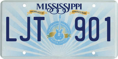 MS license plate LJT901