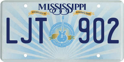 MS license plate LJT902