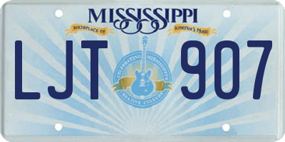 MS license plate LJT907