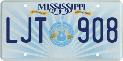 MS license plate LJT908