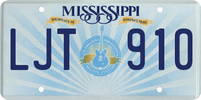 MS license plate LJT910
