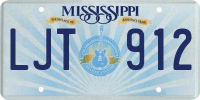 MS license plate LJT912