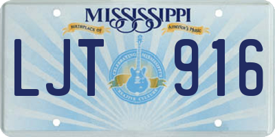 MS license plate LJT916