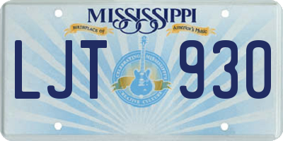MS license plate LJT930