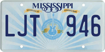 MS license plate LJT946
