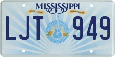 MS license plate LJT949