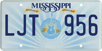 MS license plate LJT956