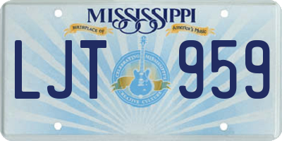 MS license plate LJT959