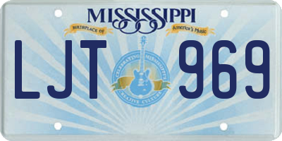 MS license plate LJT969