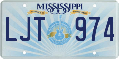 MS license plate LJT974