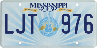 MS license plate LJT976