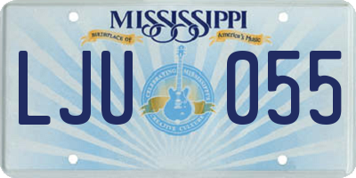 MS license plate LJU055