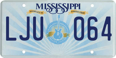 MS license plate LJU064