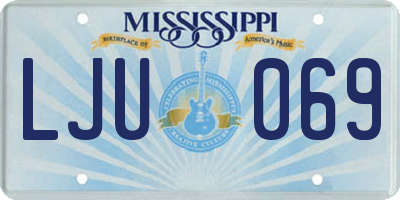 MS license plate LJU069