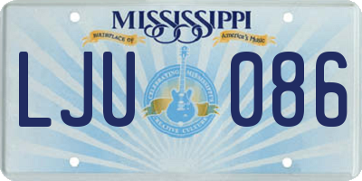 MS license plate LJU086