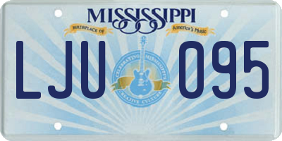 MS license plate LJU095