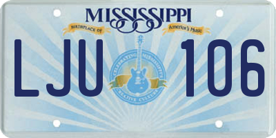 MS license plate LJU106