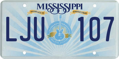 MS license plate LJU107