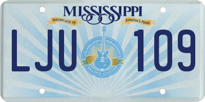 MS license plate LJU109