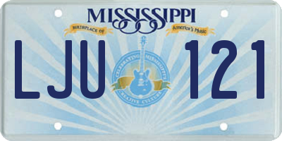 MS license plate LJU121