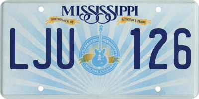 MS license plate LJU126