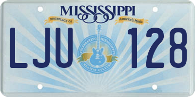 MS license plate LJU128