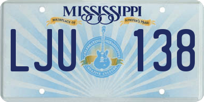 MS license plate LJU138