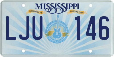 MS license plate LJU146