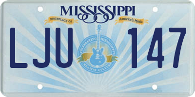 MS license plate LJU147