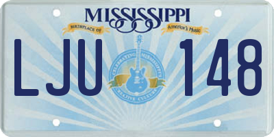 MS license plate LJU148