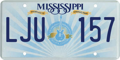 MS license plate LJU157