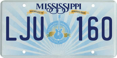MS license plate LJU160