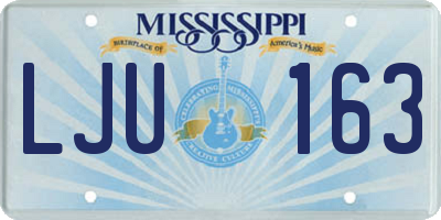 MS license plate LJU163