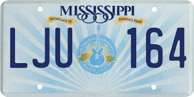 MS license plate LJU164