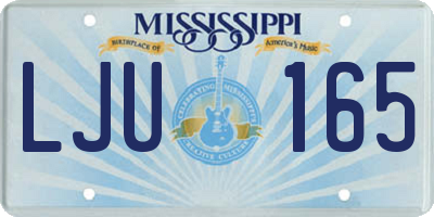 MS license plate LJU165