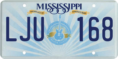 MS license plate LJU168