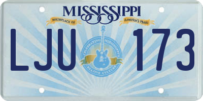MS license plate LJU173