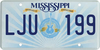 MS license plate LJU199