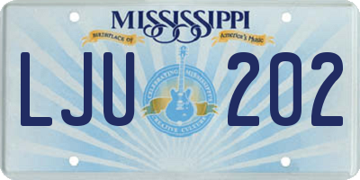 MS license plate LJU202